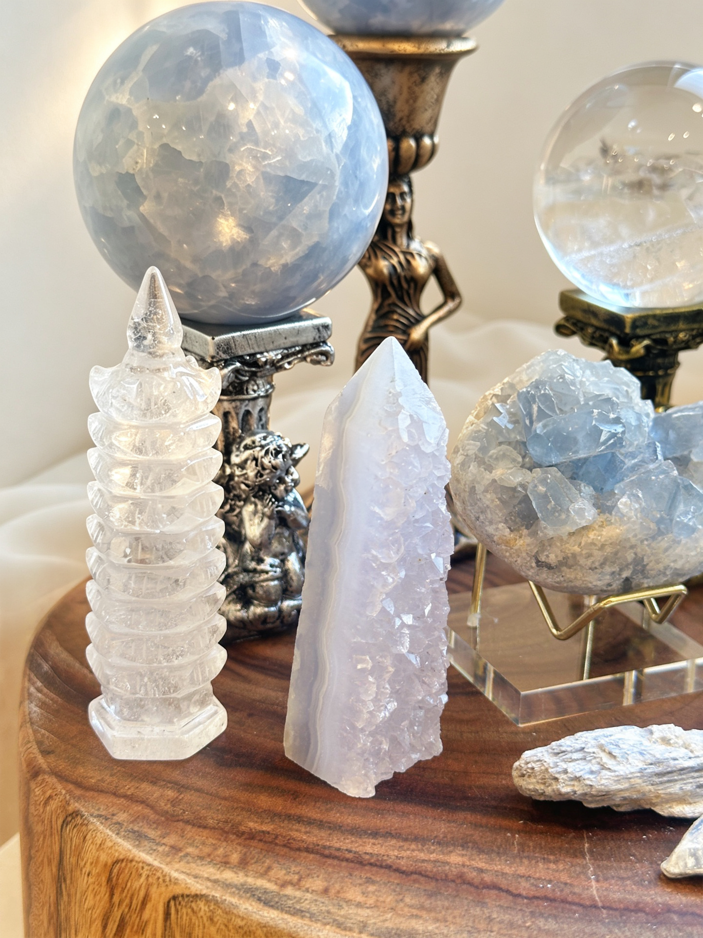 Calm Tide Celestite Emotional Balance Crystal Grid Set