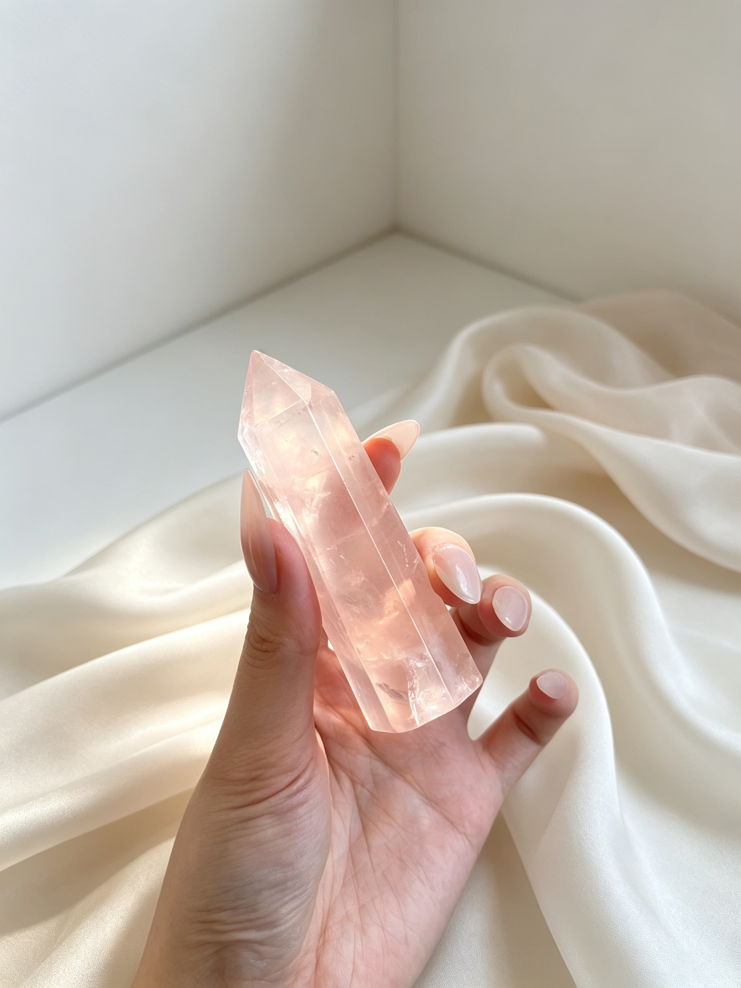 Lotus Glow Rose Quartz Heart Chakra Crystal Grid
