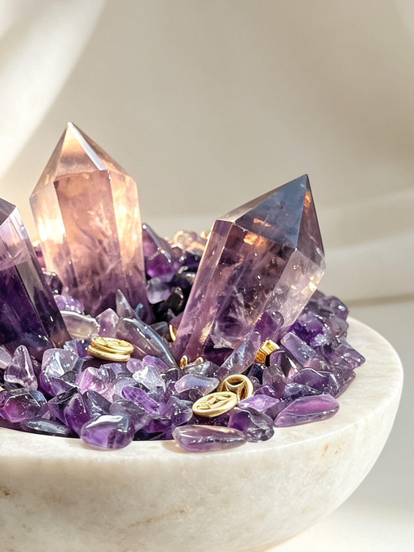 Purple Wisdom Amethyst Wealth & Focus Crystal Bowl